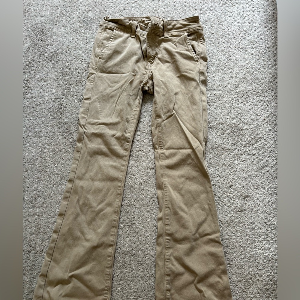 American Eagle khaki flare pants